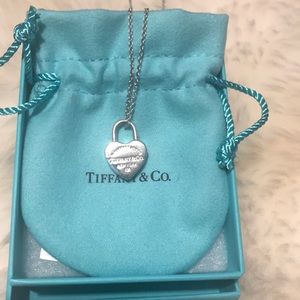 Tiffany lock charm necklace